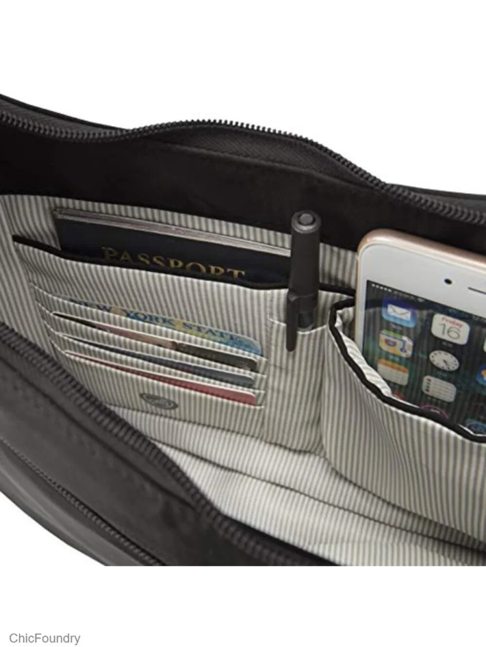 Anti-Theft Hobo Purse with RFID Blocking, Slash-Resistant Travel Handbag
